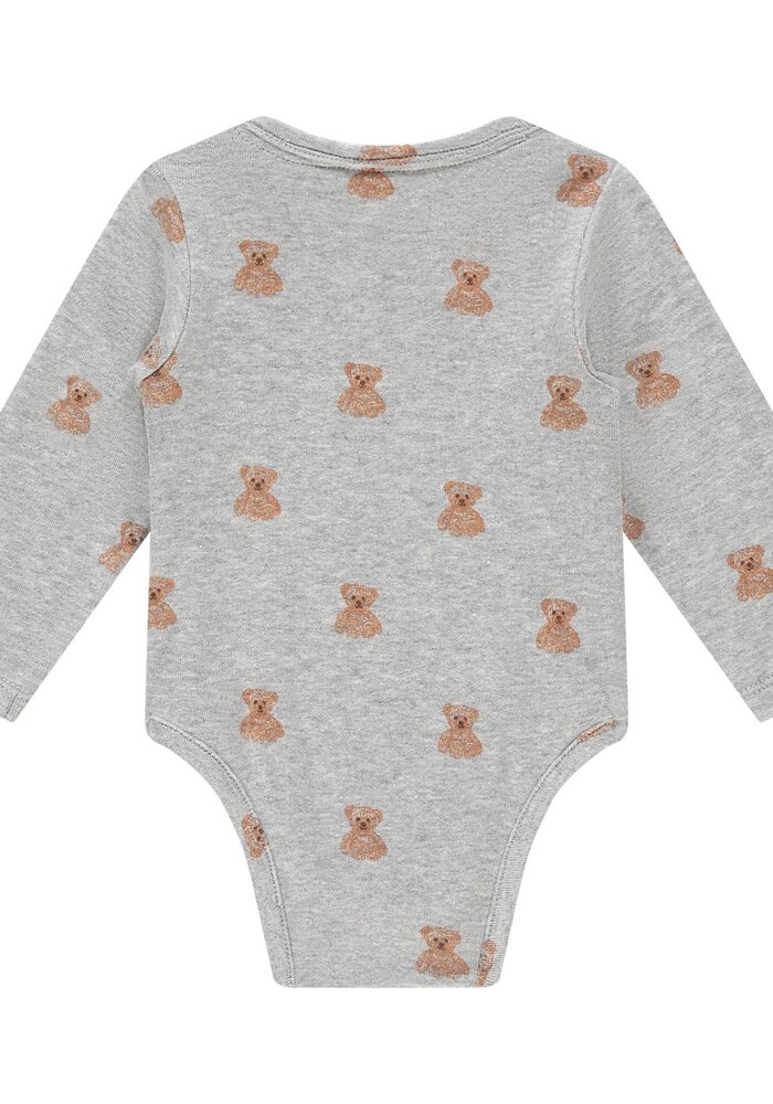A TINY STORY baby t-shirt long sleeve light grey melang