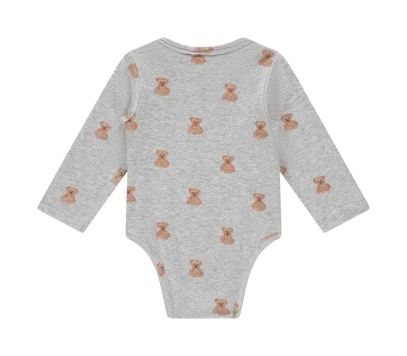A TINY STORY baby t-shirt long sleeve light grey melang