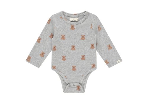 A TINY STORY A TINY STORY baby t-shirt long sleeve light grey melang