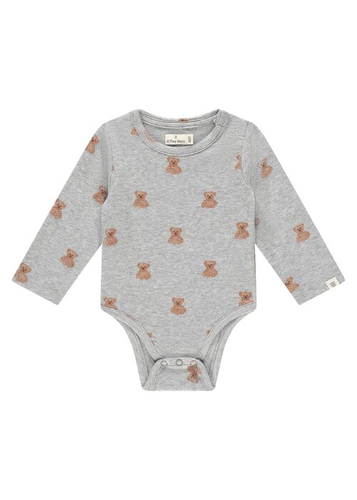 A TINY STORY A TINY STORY baby t-shirt long sleeve light grey melang