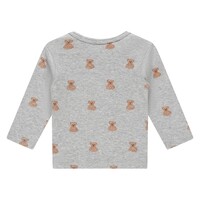 A TINY STORY baby t-shirt long sleeve light grey melange