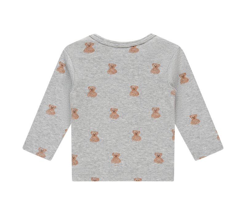 A TINY STORY baby t-shirt long sleeve light grey melange