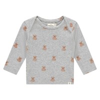 A TINY STORY baby t-shirt long sleeve light grey melange
