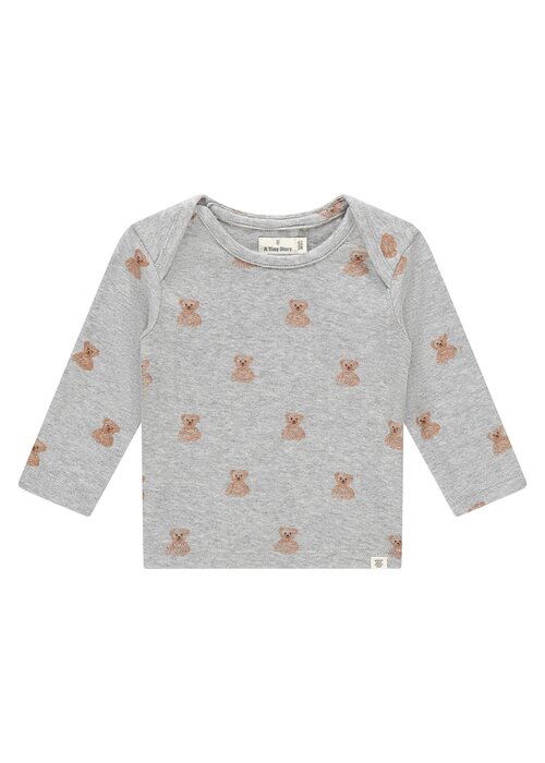 A TINY STORY A TINY STORY baby t-shirt long sleeve light grey melange