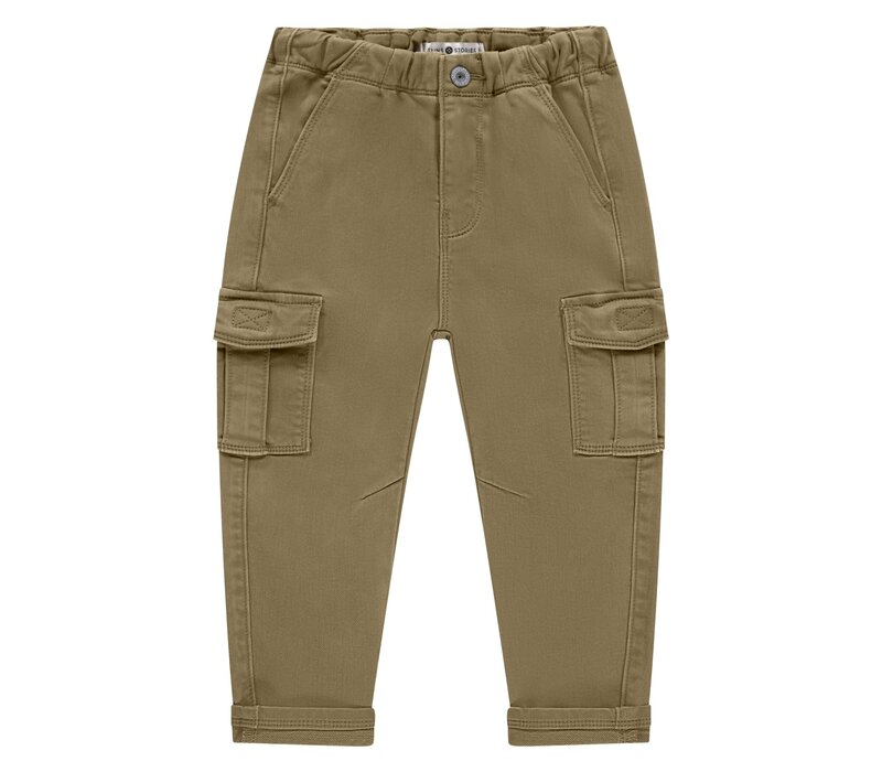 Stains and Stories boys pants wide fit camel