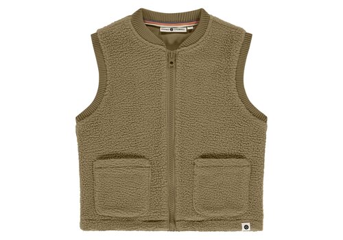 STAINS AND STORIES Stains and Stories boys sleeveless cardigan camel