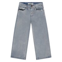Stains and Stories girls denim wide leg silver coated