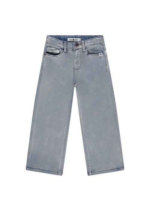 STAINS AND STORIES Stains and Stories girls denim wide leg silver coated