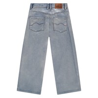 Stains and Stories girls denim wide leg silver coated