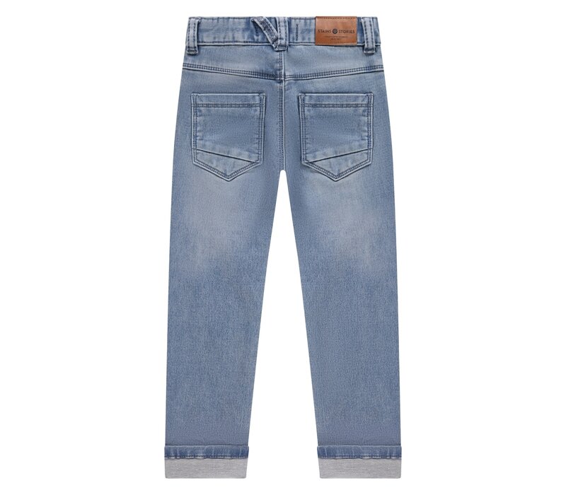 Stains and Stories boys jogg denim mid blue denim