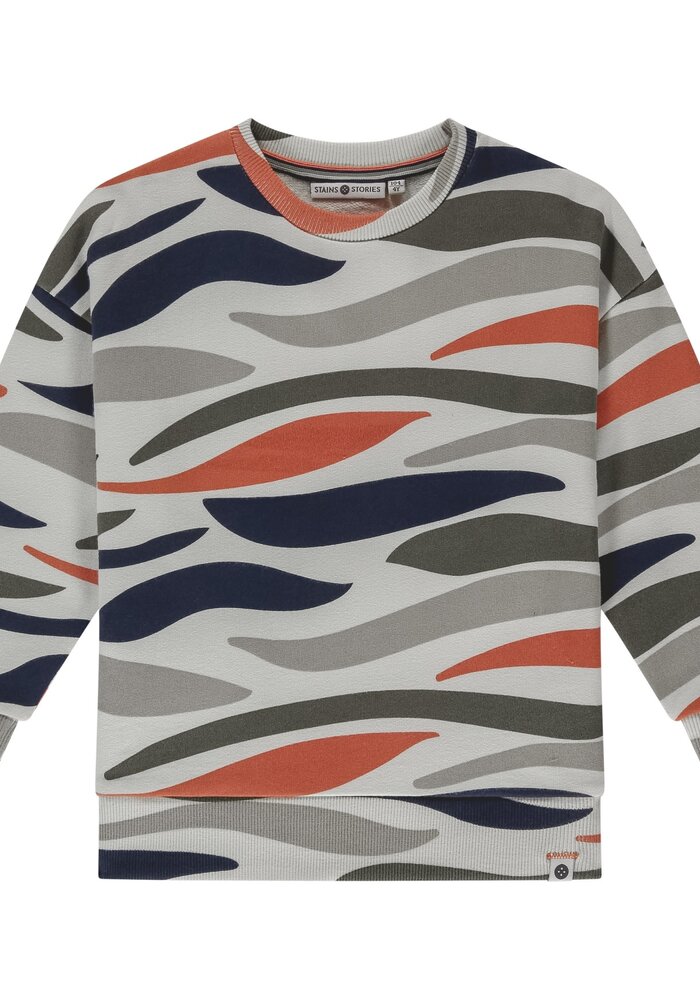 Stains and Stories boys sweatshirt off white