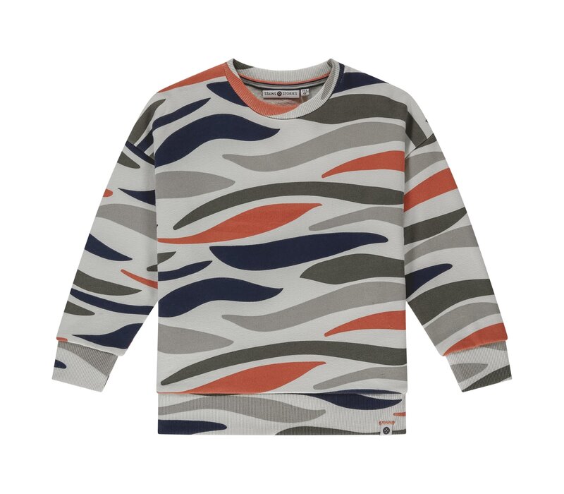 Stains and Stories boys sweatshirt off white