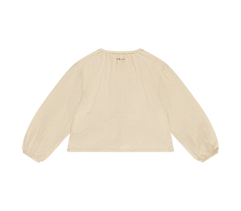 Stains and Stories girls blouse long sleeve cream