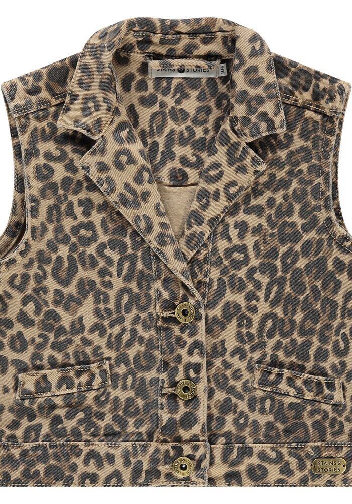 Stains and Stories girls gilet beige