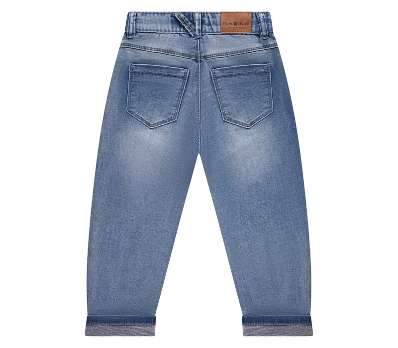 Stains and Stories boys jogg denim blue denim