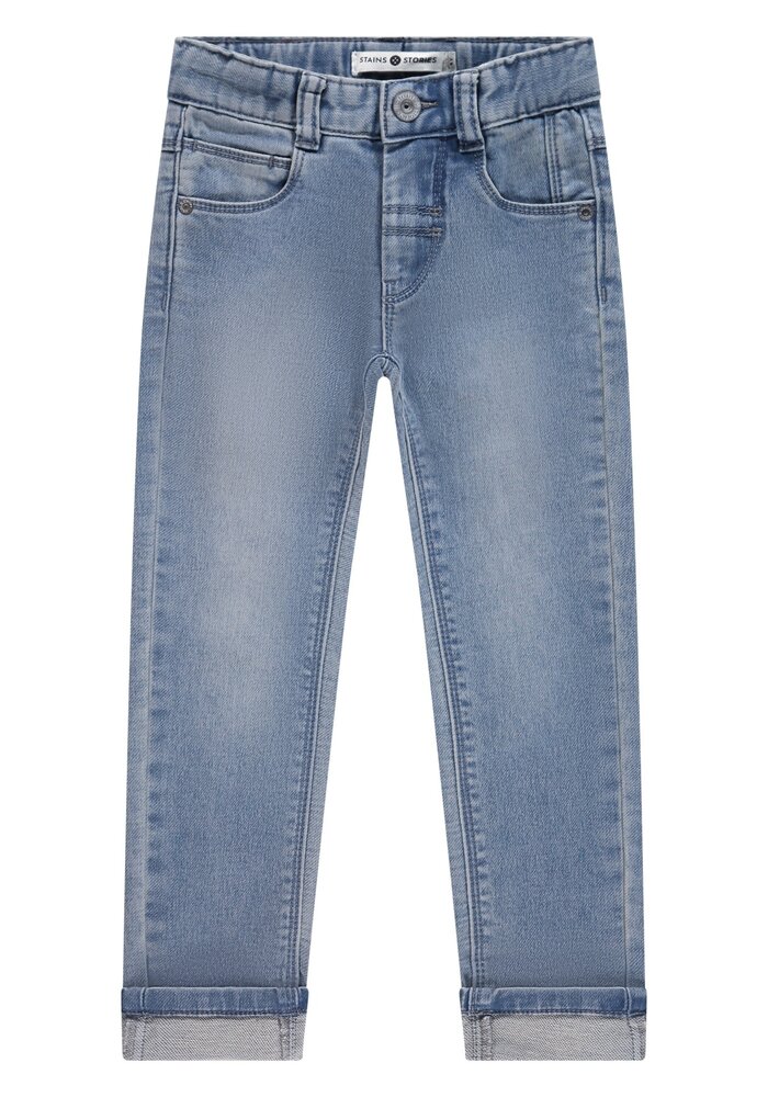 Stains and Stories boys jogg denim mid blue denim
