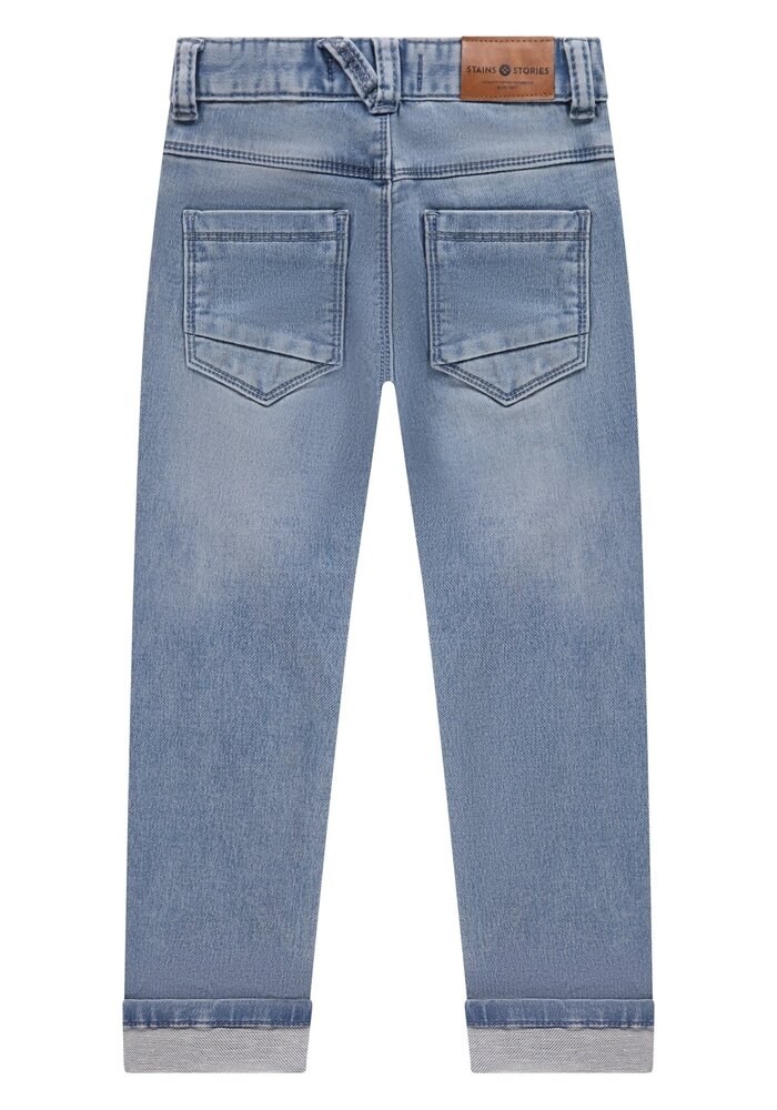 Stains and Stories boys jogg denim mid blue denim