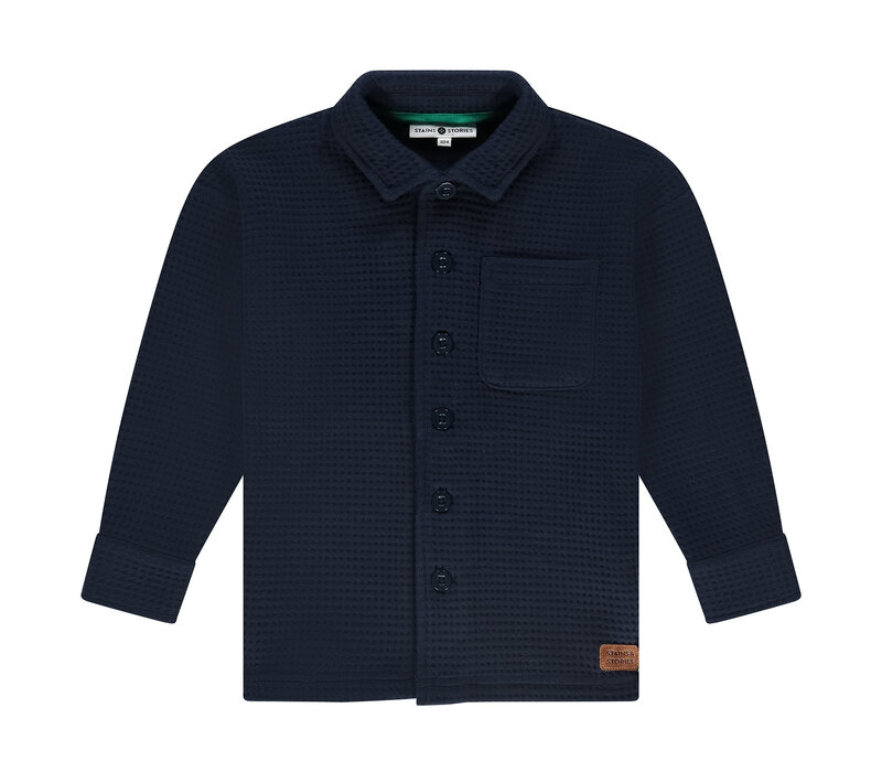 Stains and Stories boys overshirt Dark Blue