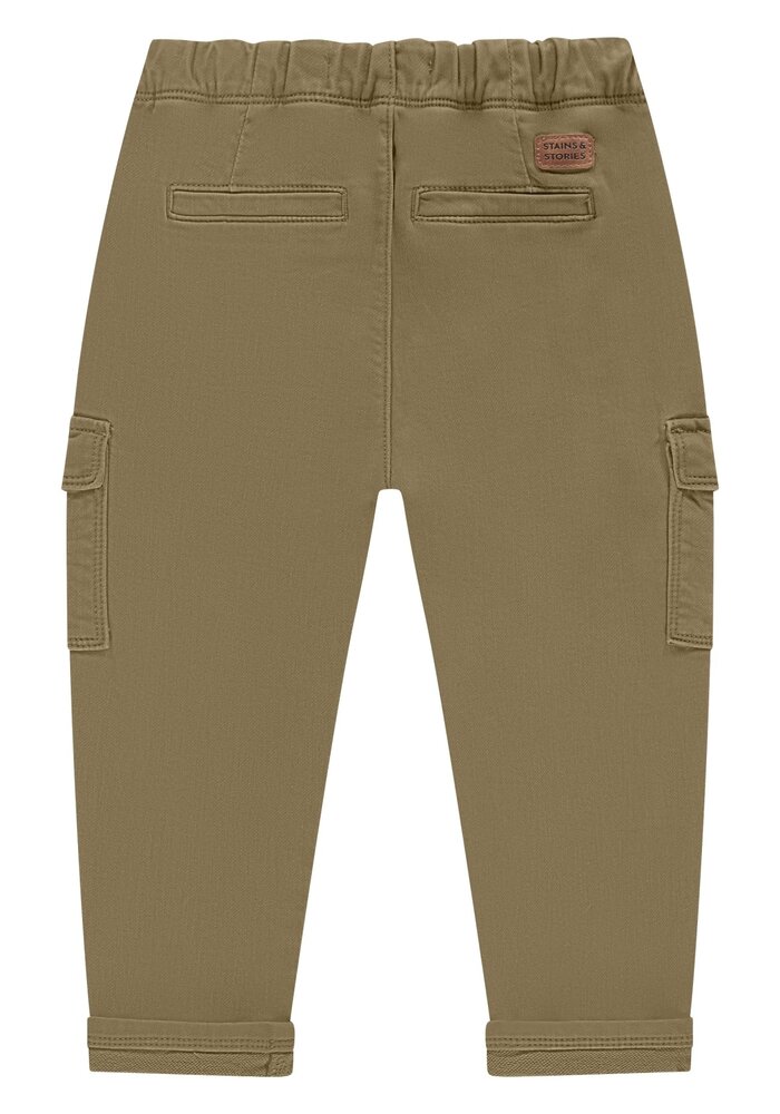 Stains and Stories boys pants wide fit camel