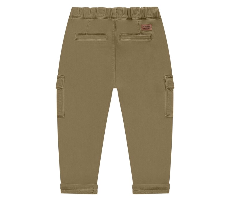 Stains and Stories boys pants wide fit camel