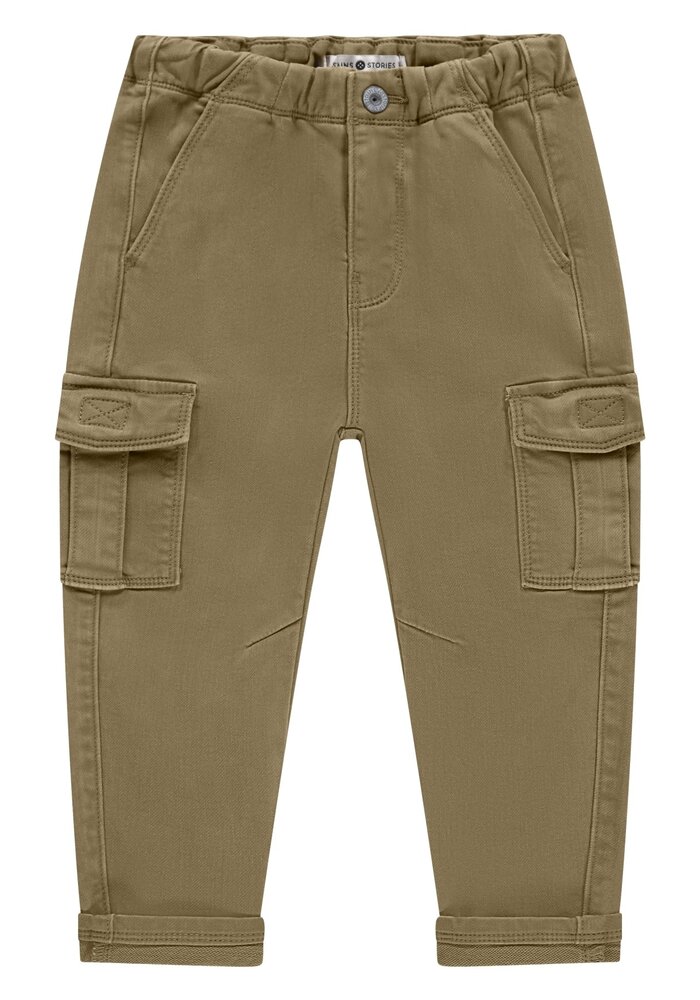 Stains and Stories boys pants wide fit camel