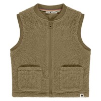 Stains and Stories boys sleeveless cardigan camel
