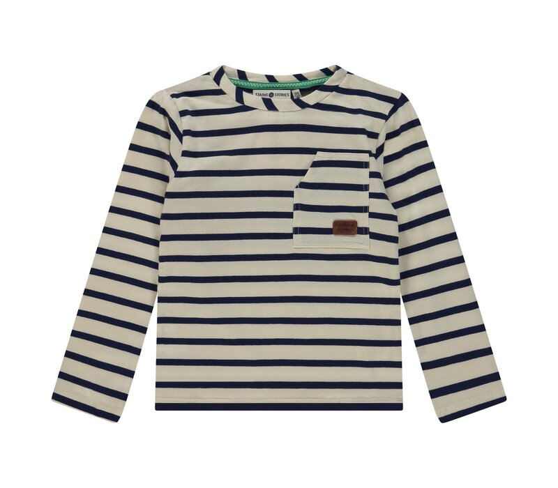 Stains and Stories boys t-shirt long sleeve Bone