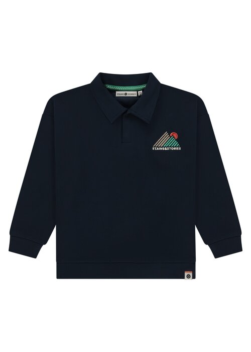 STAINS AND STORIES Stains and Stories boys t-shirt long sleeve Dark Blue