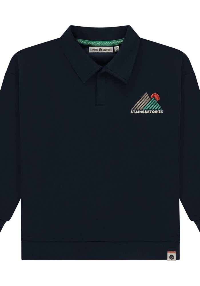 Stains and Stories boys t-shirt long sleeve Dark Blue