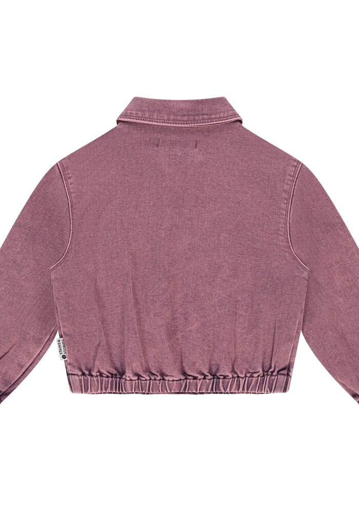 Stains and Stories girls colored denim jacket purple