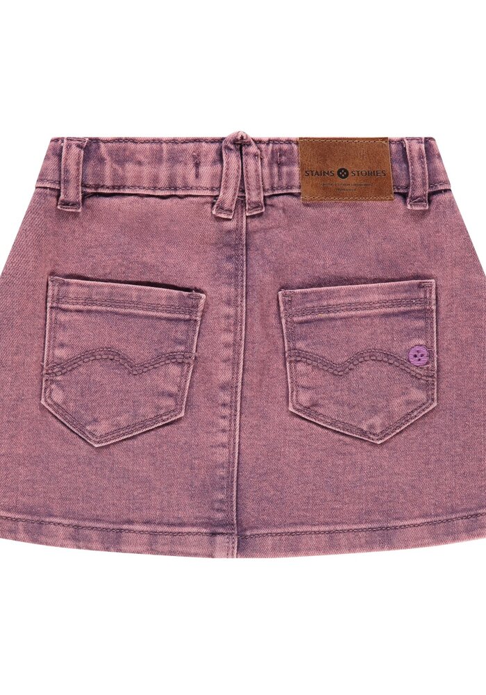 Stains and Stories girls colored denim skirt purple