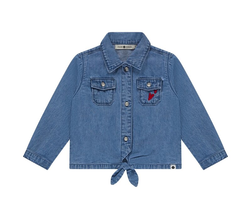 Stains and Stories girls denim blouse Jeans Blue