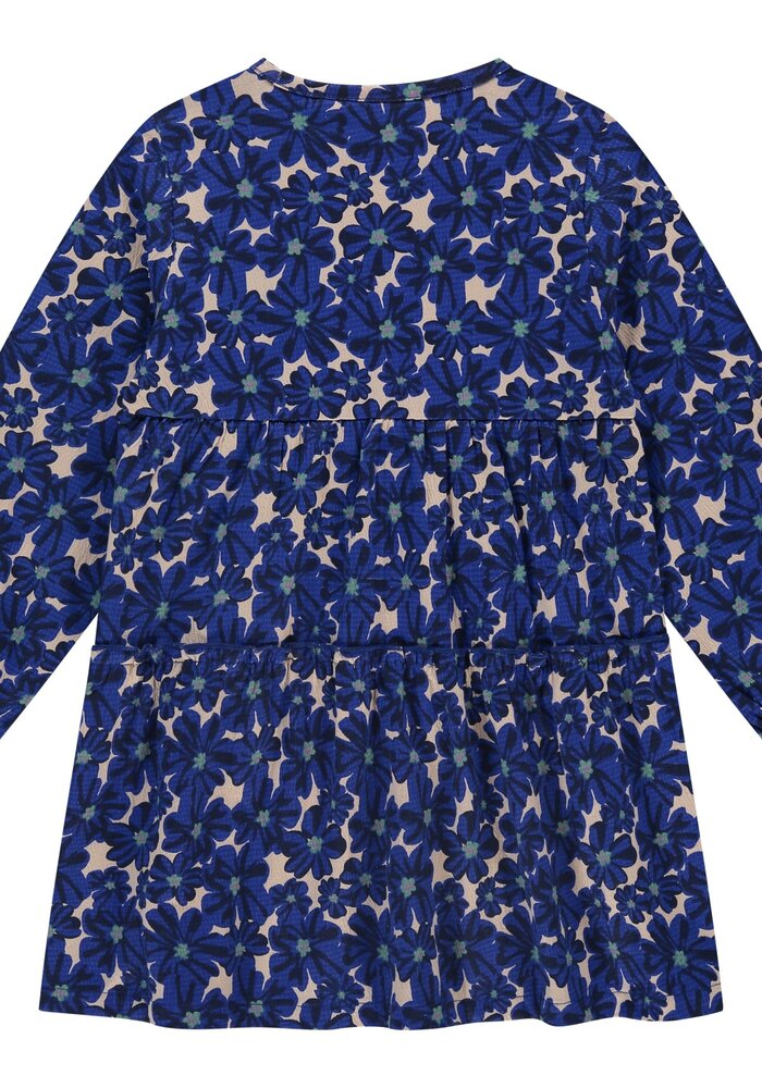 Stains and Stories girls dress long sleeve cobalt