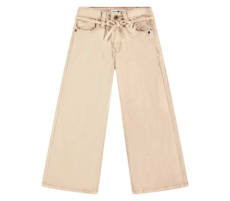 Stains and Stories girls pants wide leg beige