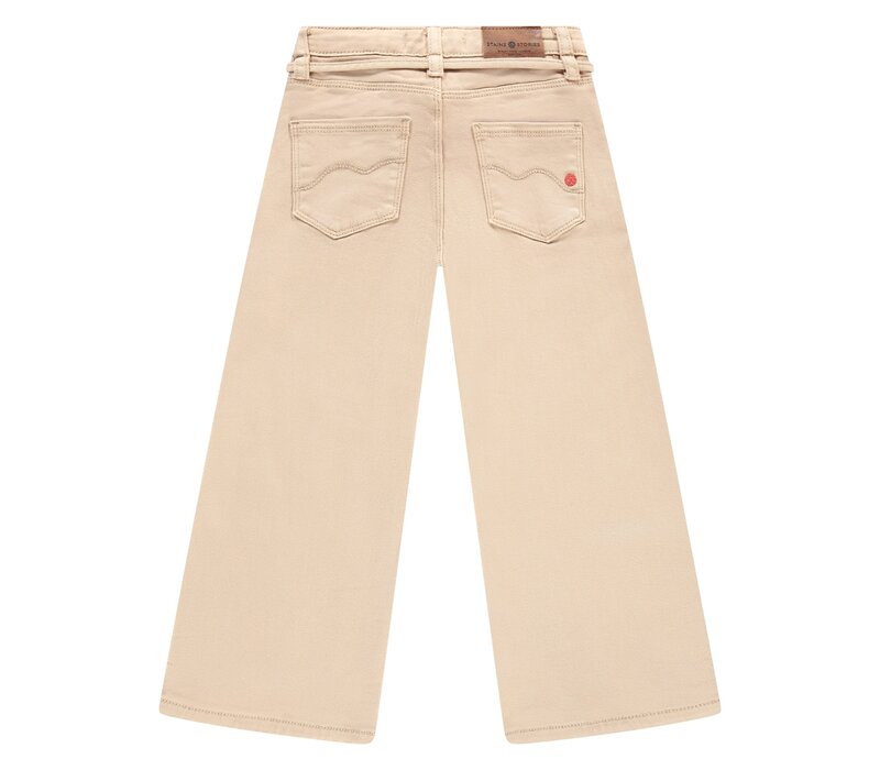 Stains and Stories girls pants wide leg beige