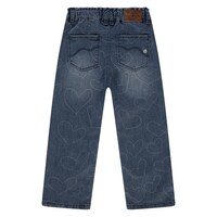 Stains and Stories girls printed denim wide leg Jeans Blue