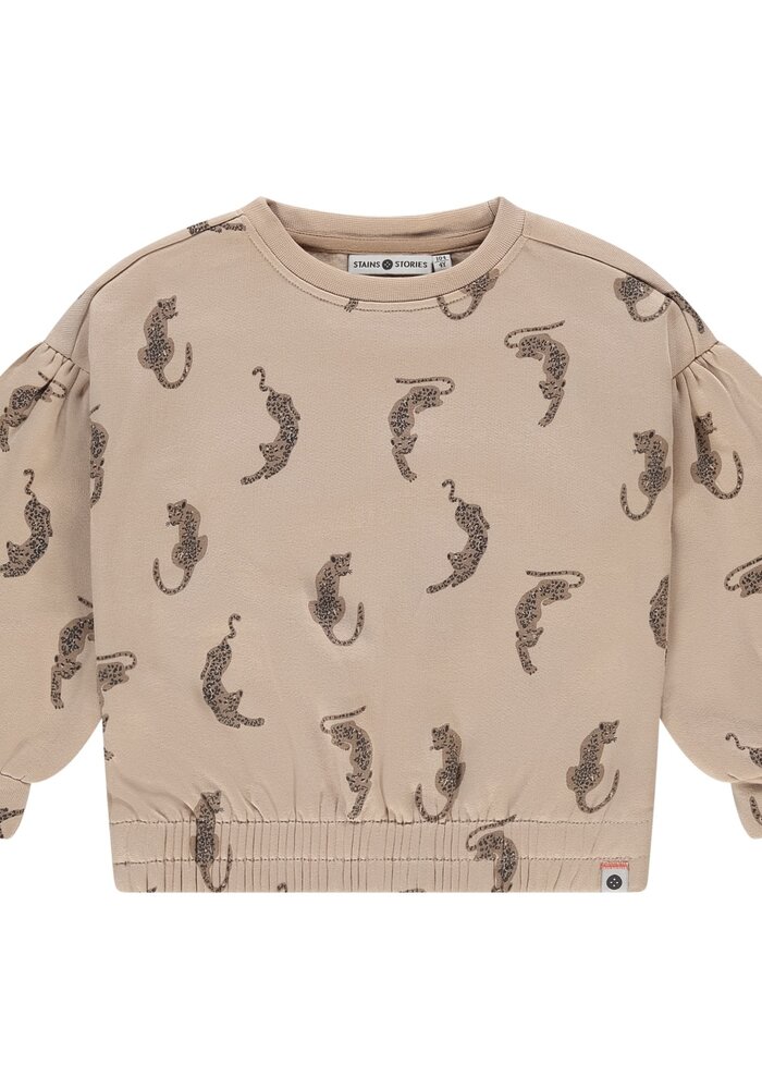 Stains and Stories girls sweatshirt beige