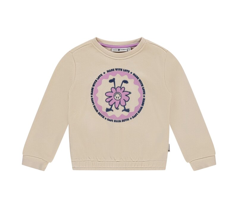 Stains and Stories girls sweatshirt cream