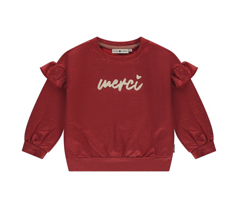 Stains and Stories girls sweatshirt Red