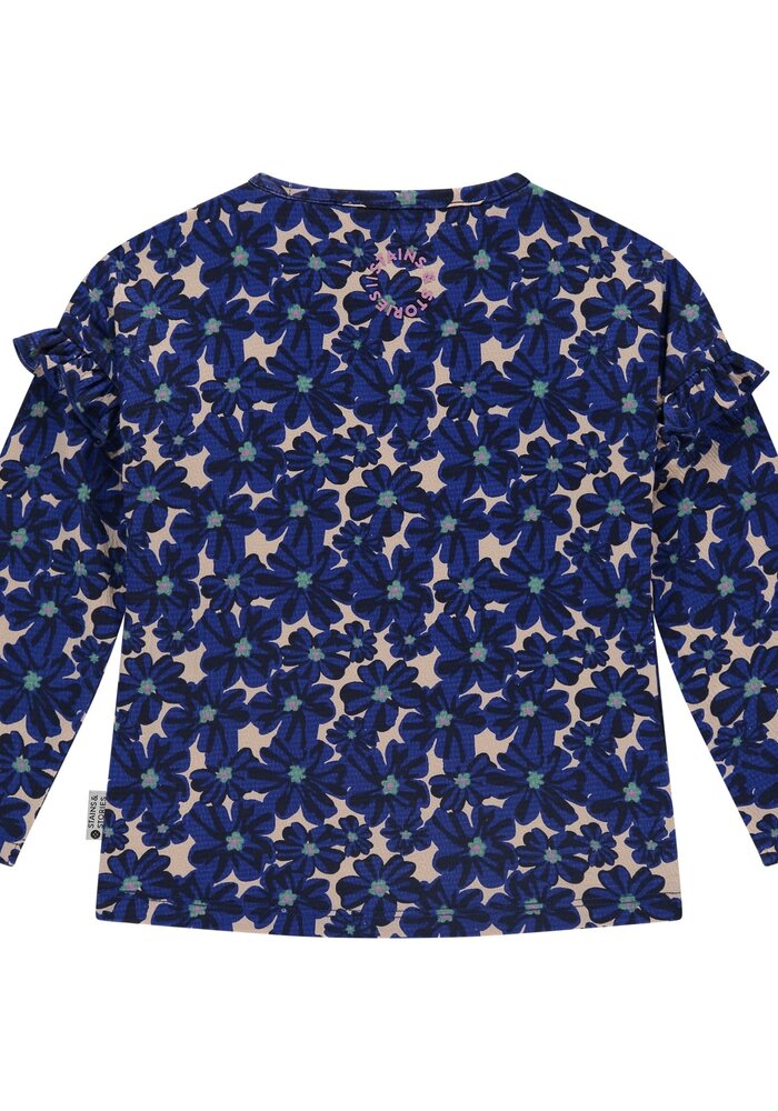 Stains and Stories girls t-shirt long sleeve cobalt