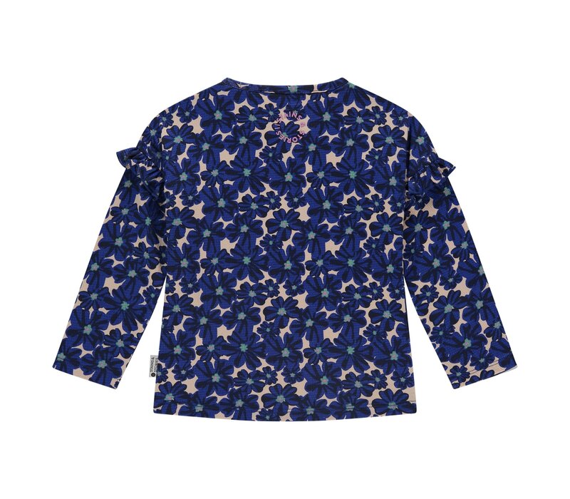 Stains and Stories girls t-shirt long sleeve cobalt