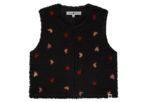 STAINS AND STORIES Stains and Stories girls teddy gilet Blackboard