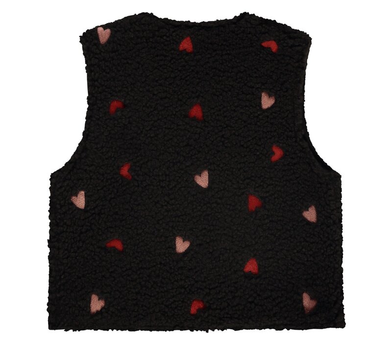 Stains and Stories girls teddy gilet Blackboard