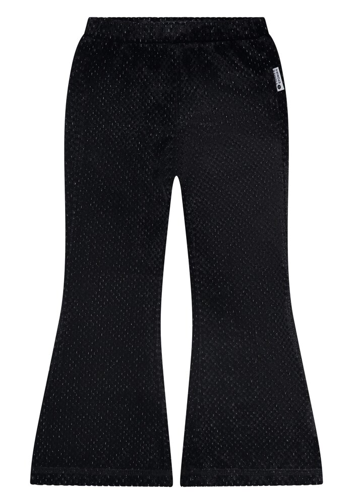 Stains and Stories girls velvet flare pants Blackboard