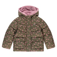 Stains and Stories girls winter jacket reversible moss
