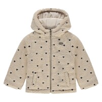 Stains and Stories girls winter teddy jacket beige