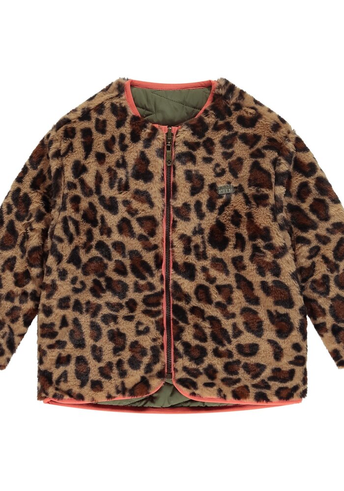 Stains and Stories girls winter jacket reversible mosss