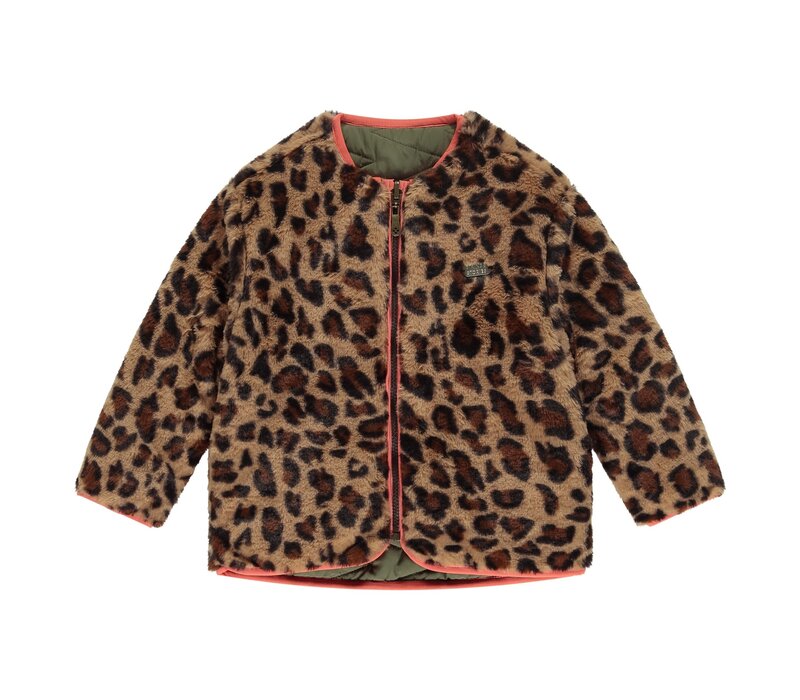 Stains and Stories girls winter jacket reversible mosss