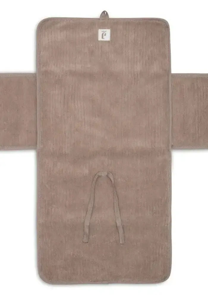 Jollein Verschoningsmat met Opbergvakken Cloudy Rib - Milky Coffee