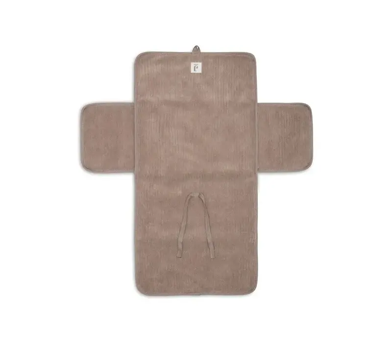 Jollein Verschoningsmat met Opbergvakken Cloudy Rib - Milky Coffee